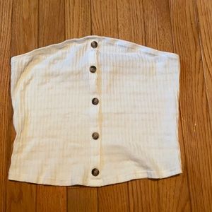 White Button Tube Top